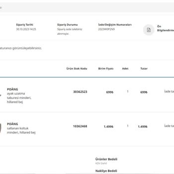 IKEA Online Gelmeyen Ürün İçin Para İadesi Yapmıyor!