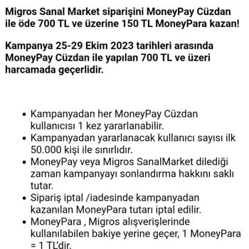 MoneyPay Cüzdan Kampanya Problemi