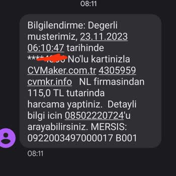 Cvmaker.com.tr Hesabımdan Yasa Dışı Para Çekiliyor.
