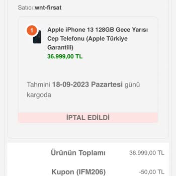 Wnt.com.tr Para İadesi Yapmıyor
