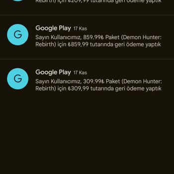 Google Play Geri Ödeme Onaylandığı Halde Yatmaması