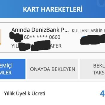 Denizbank Benden İzinsiz Kart Aidatı Kesmiş