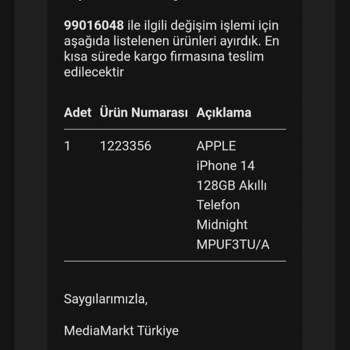 Media Markt Sağlam Teslim Edemediği İphone14 İçin Para İadesi Çabaları