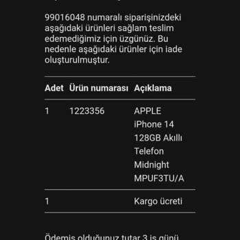 Media Markt Sağlam Teslim Edemediği İphone14 İçin Para İadesi Çabaları