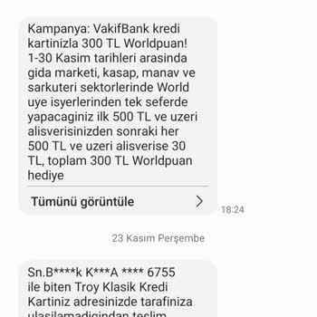 VakıfBank Kuryenin Sorumsuzluğu İşini Yapmaması Ve Mağduriyeti
