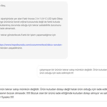 Hepsiburada İade Sorunu! Bozuk Ürün Gönderimi!