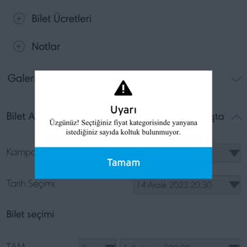 Biletix Beraber Alınan Biletlere Yan Yana Koltuk Vermemesi
