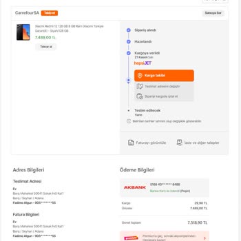 Hepsiburada.com Aboneliğimden İznim Olmadan Alışveriş Yapılmış.