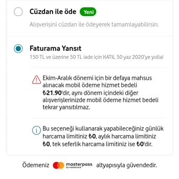 Vodafone Her Şey Yanımda Vodafone Mobil Ödeme Sorunu
