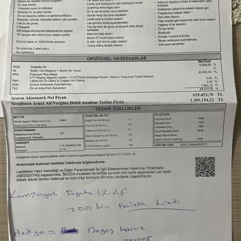 Skoda Araç Alımımda Fatura İle Ödenen Ücret Arasında Farklılık