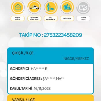 Antalya Merkez PTT Kargo Tarafından Teslim Edilmeyen Ürün