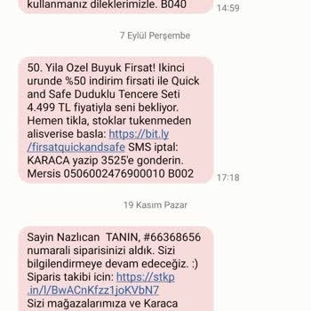 Karaca Züccaciye Mobil Uygulamanın Siparişi Oluşturmaması