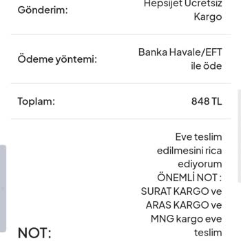 Sevgievim Siparişim İle İlgili