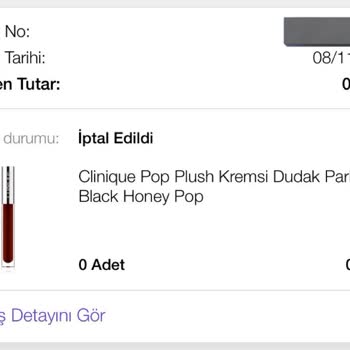Clinique Türkiye N11 Keyfi Sipariş İptali