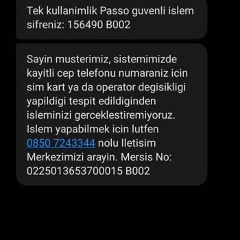 Passolig Sim Kart Operatör Değişikliği Hatası