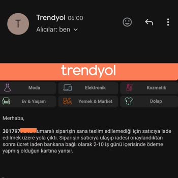 Zonguldak Kuzey Pazarlama Siparişim Teslim Edilmedi