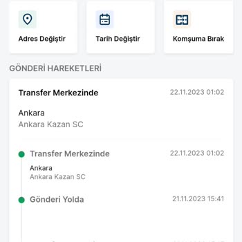 Trendyol Express Kargolarım Transfer Merkezinde Diyor