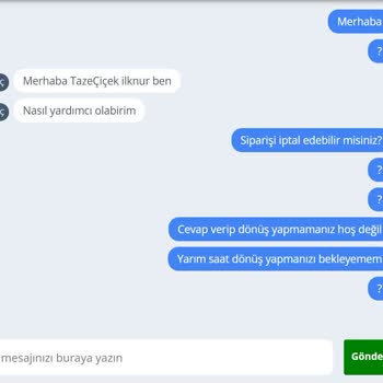 Taze Çiçek Canlı Destek Hattı Cevap Vermiyor