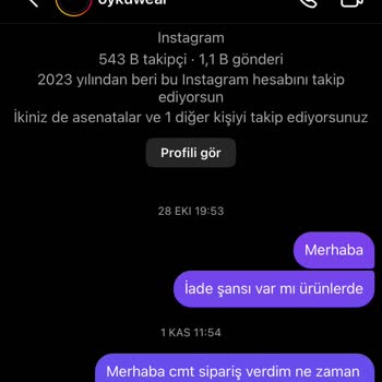 Öyküwear Gelmeyen Sipariş