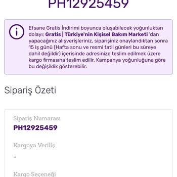 Gratis Satış ve İade Süreci Sıkıntılı