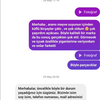 Aroma Meyve Suları Aroma Meyve Suyu Paketinde Küflü Sürpriz!