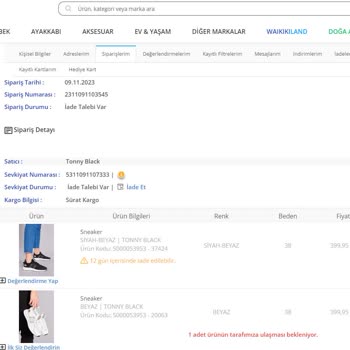 LC Waikiki Eksik Gönderilen Sipariş