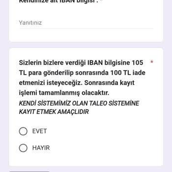 İşin Olsun Aracılığı İle IBAN İsteme