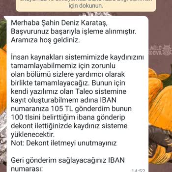 İşin Olsun Aracılığı İle IBAN İsteme