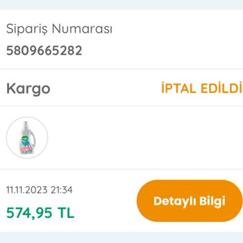 Siparişin Ebebek Tarafından İptal Edilmesi