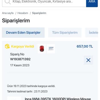 D&R Online Ürün Aldım Mağdur Oldum