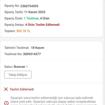 Aras Kargo Evime Bile Gelmeden Siparişi Satıcıya İade Etti.