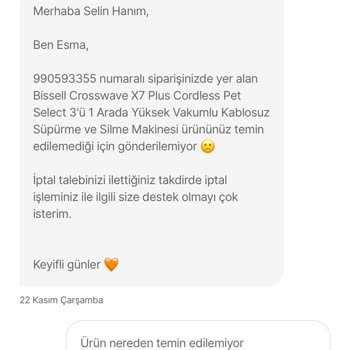 Hepsiburada Sattığı Ürünü Temin Edemiyormuş