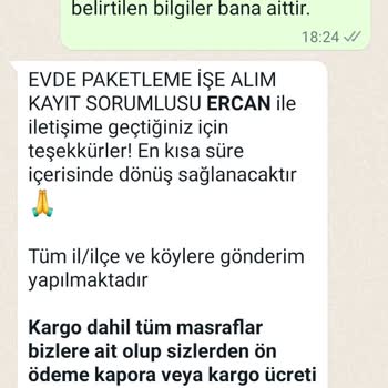 Ersağ Paketleme Kişisel Bilgilerimin İzinsiz Kullanımına Karşı Önlem Şikayeti