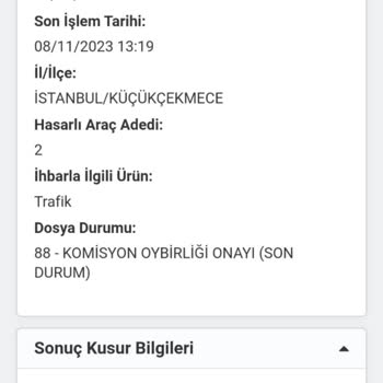 Quick Sigorta Maddi Hasarlı Araç Kazası