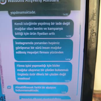 Watsons Habersiz Kargo İptali