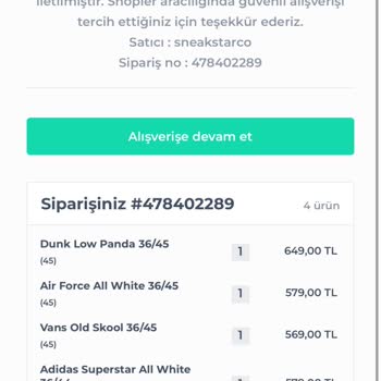 Shopier Sneakstar.co Ortada Ürün Ve Muhatap Yok
