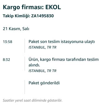 Amazon Kargo Teslimat Süresi