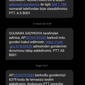 PTT Kargo Teslim Edilmeyen Kargo