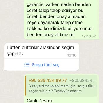 International Bilişim Fakir Garantisi Devam Eden Cihazımdan Onaysız Ücret Talebi