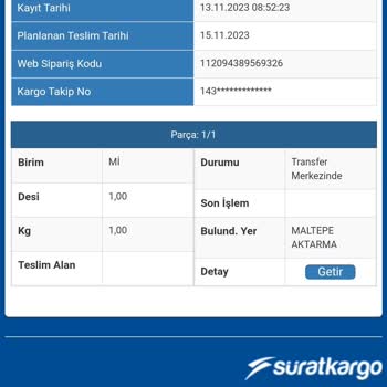 Teslim Edilemeyen Kargo Ve Sürat Kargo Maltepe Şubesi