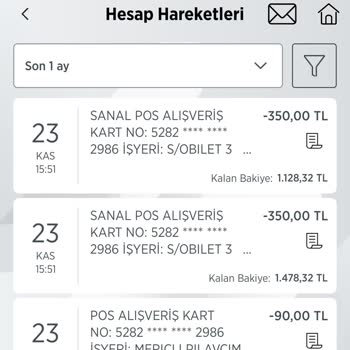 Obilet Kartımdan 2 Kere Para Çekildi