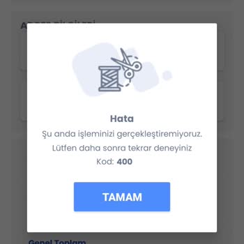 LCW Siparişimi Sorgulayamıyorum Kod 400 Hatası Veriyor