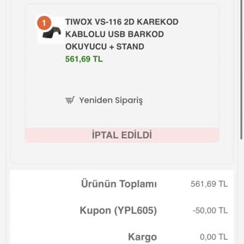 Wnt.com.tr İptal Edilen Ürünün İadesinin Yapılmadı