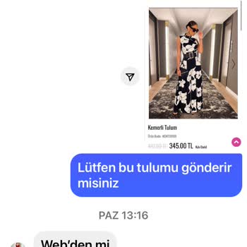 Elbisem Nişantaşı Ürün iki üç hafta sonra gönderildi