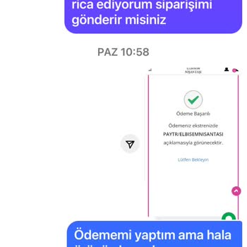 Elbisem Nişantaşı Ürün iki üç hafta sonra gönderildi