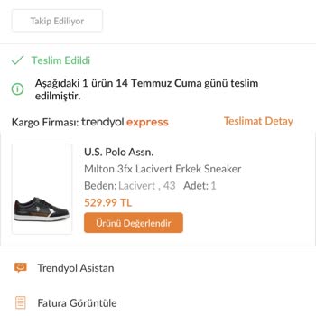 In Street Trendyol Yanlış Sahte Fatura