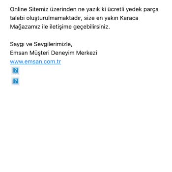 Emsan Mutfak Karaca Kırık Parça Talep