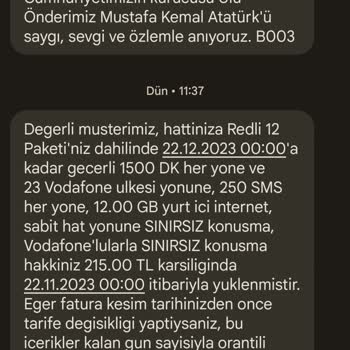 Vodafone Faturaya %300 Zam Yapılması