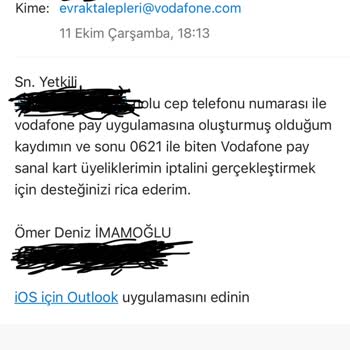Vodafone Pay Hesap Ya Da Kayıt Kapatma