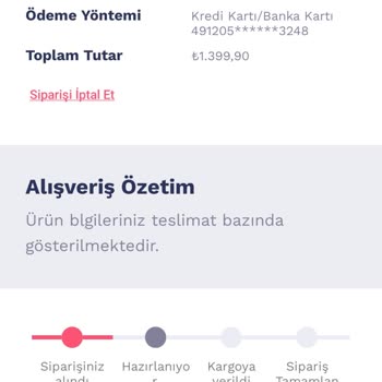Penti Siparişim Henüz Gelmedi